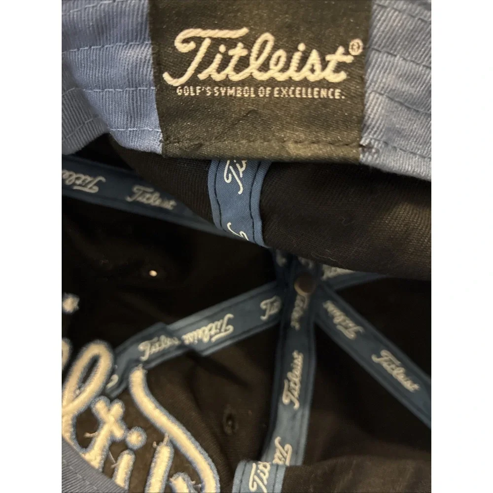 Footjoy FJ Titleist Pro V1 Black Golf Hat Adjustable Country Club Athleisure